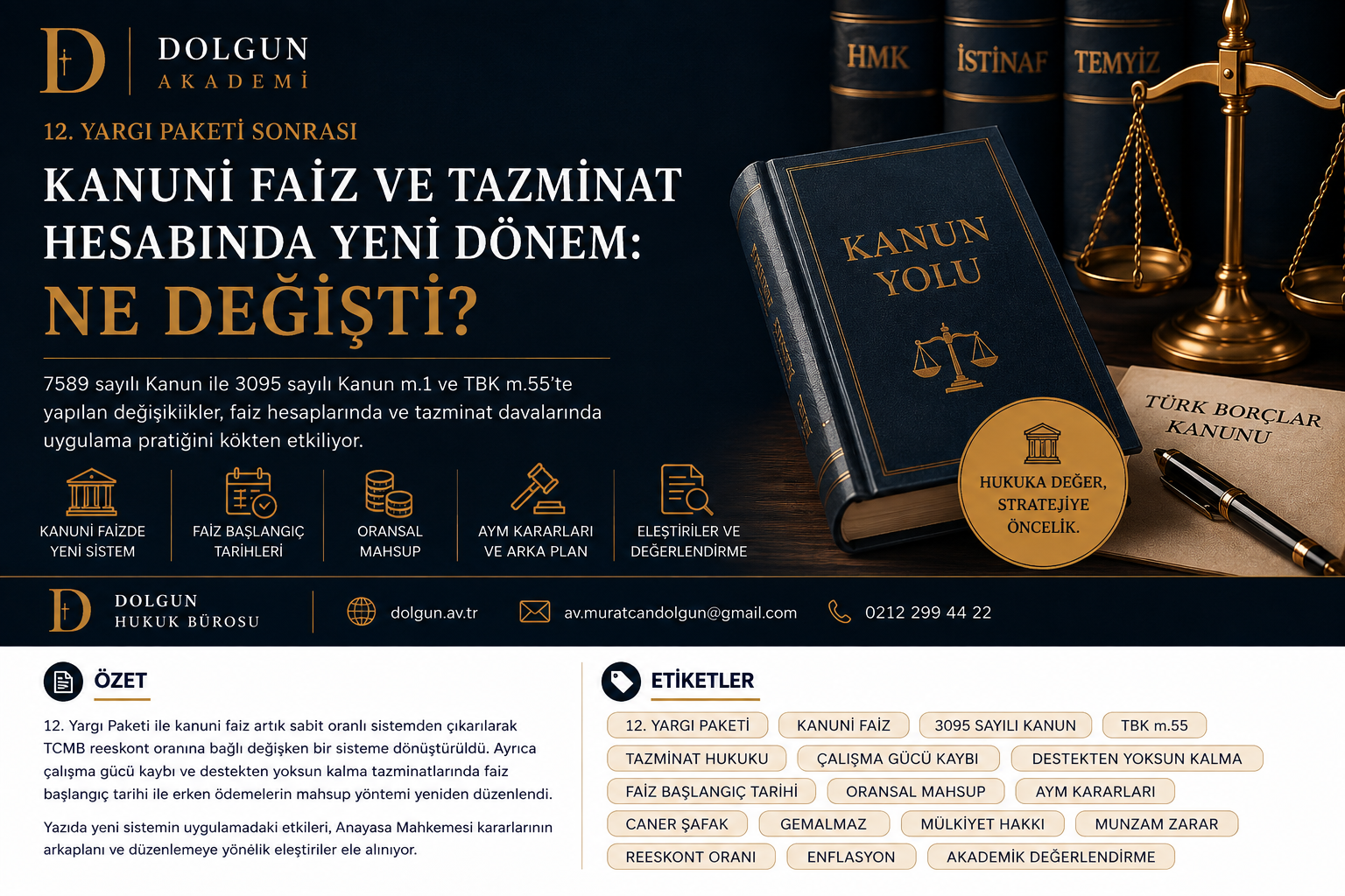 Kanuni Faiz ve Tazminat Hesabında Yeni Dönem: 12. Yargı Paketi Ne Değiştirdi?